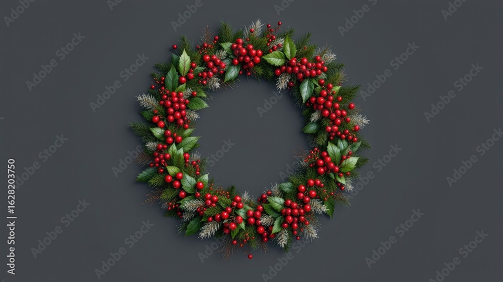 Elegant M-Shaped Christmas Wreath Decor Elegant M-Shaped Christmas Wreath Decor