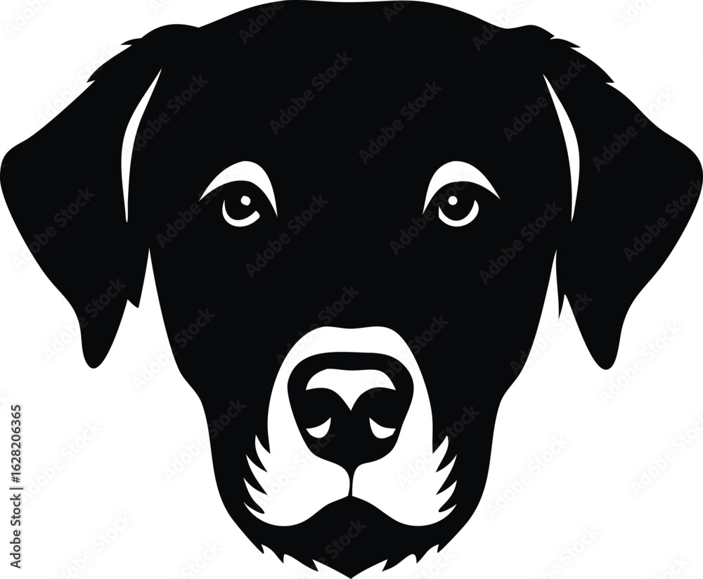 Obraz premium Dog face silhouette