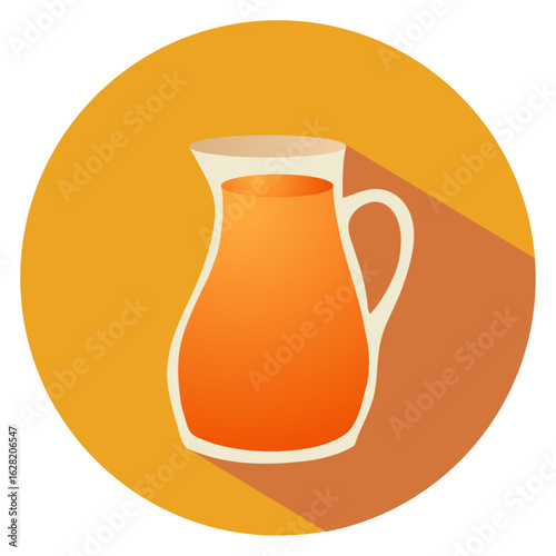 Vector illustration of a jug with juice