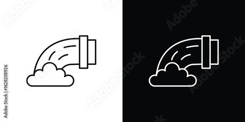 Sewage icon or logo, simple minimal style. outline doodle icon.