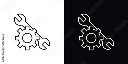 Repair icon or logo, simple minimal style. outline doodle icon.