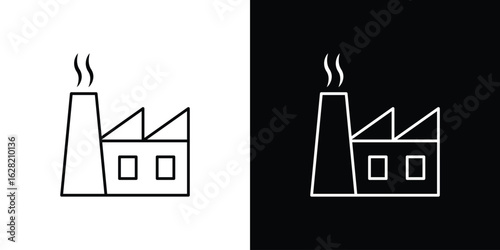 Pollution icon or logo, simple minimal style. outline doodle icon.