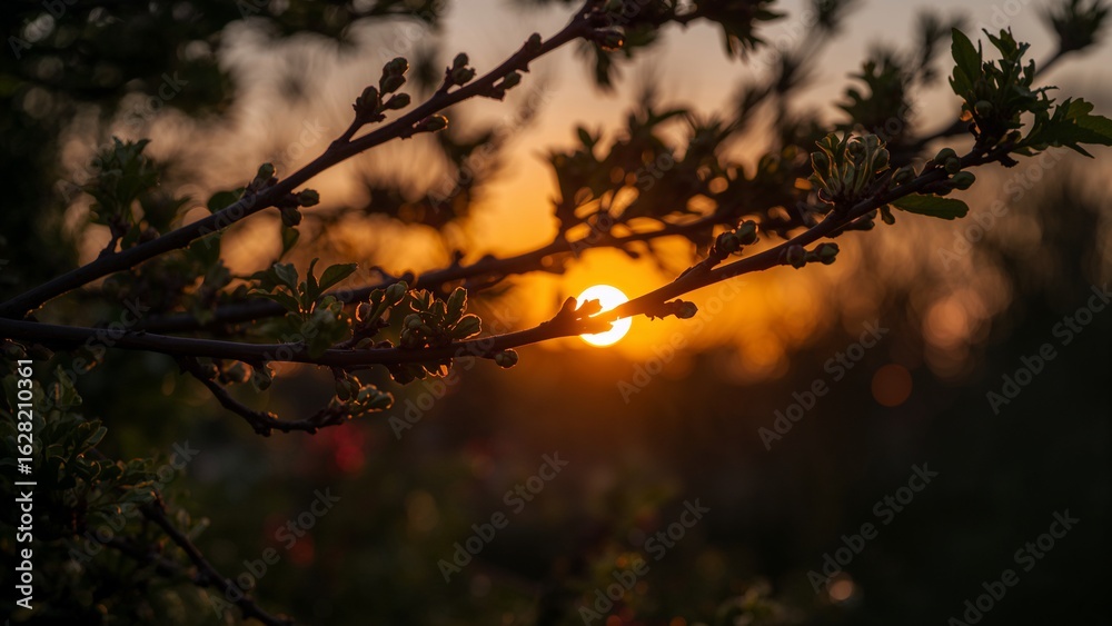 sunset behind the trees beautiful landscape sunset behind the trees beautiful landscape