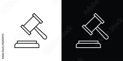 Law icon or logo, simple minimal style. outline doodle icon.