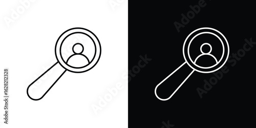 Hiring icon or logo, simple minimal style. outline doodle icon.