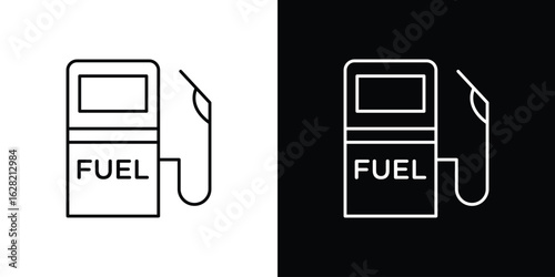 Fuel icon or logo, simple minimal style. outline doodle icon.