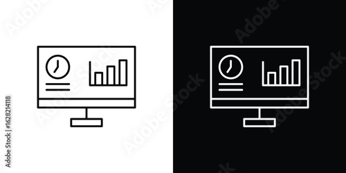 Dashboard icon or logo, simple minimal style. outline doodle icon.