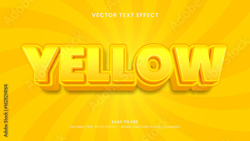 yellow editable text effect