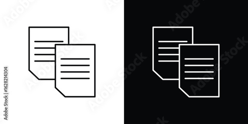Copy icon or logo, simple minimal style. outline doodle icon.