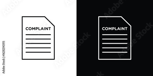 Complaint icon or logo, simple minimal style. outline doodle icon.