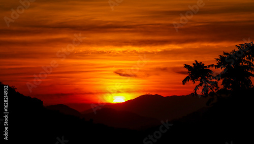 Rio de Janeiro, RJ, Brazil, 08/03/2025 - Sunset in Rio de Janeiro from the Santa Teresa neighborhood