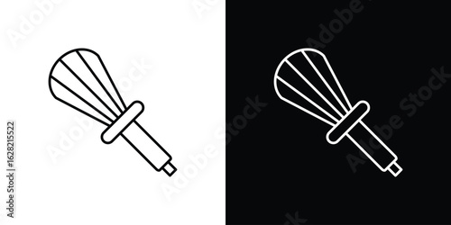 Beater icon or logo, simple minimal style. outline doodle icon.