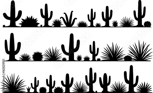 Cactus and Desert Plant Silhouettes Collection