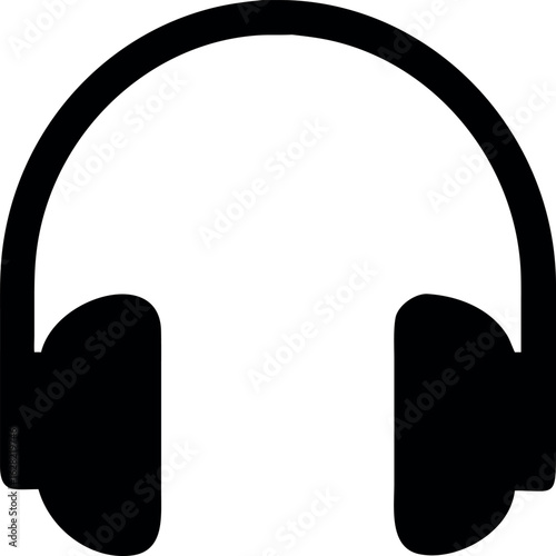 headphones icon isolated on white