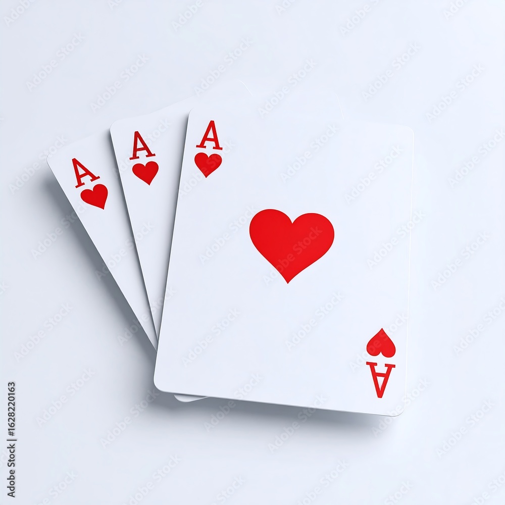 Obraz premium Three Aces of Hearts