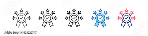 Quality Icon In 5 Different Styles Set Collection.   