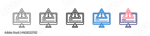 Precaution Icon In 5 Different Styles Set Collection.   