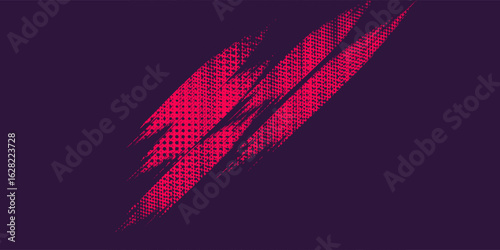 Stylish gradient pink dot circle halo background Line Vector Point form in diagonal angle