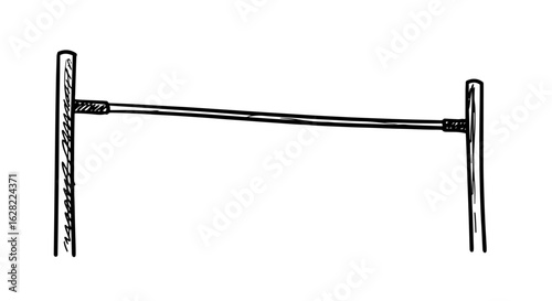 Sketch of a pole vault bar for athletic training and sports motivation