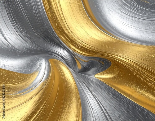 Gold Silver Metallic Textures Abstract Aesthetic