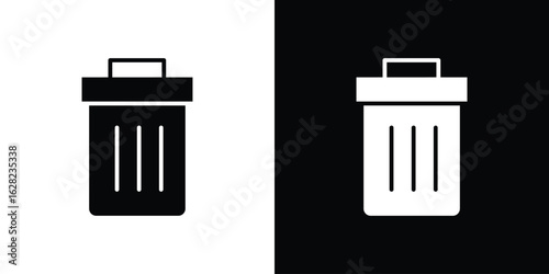 Trash icon design. vector graphics in flat.