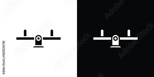 Seesaw icon design. vector graphics in flat.