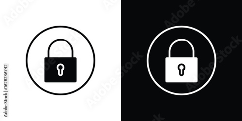Security lock icon design. vector graphics in flat.