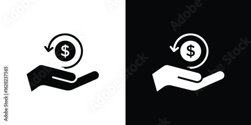 Refund icon design. vector graphics in flat.