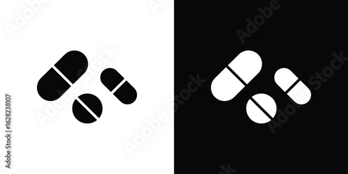 Pills icon design. vector graphics in flat.
