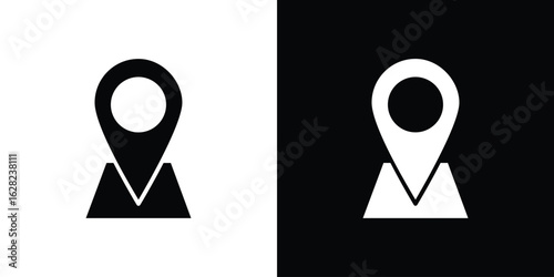 Pin icon design. vector graphics in flat.