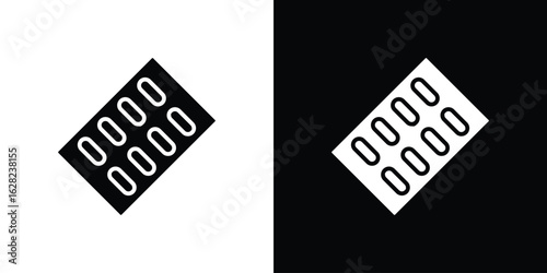 Pill blister pack icon design. vector graphics in flat.
