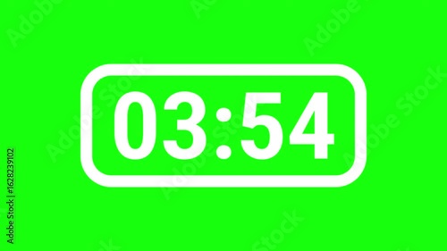 [Part 2 of 5] 5 Minutes Timer Countdown. From 4 minutes to 3 minutes on green screen. 4K video