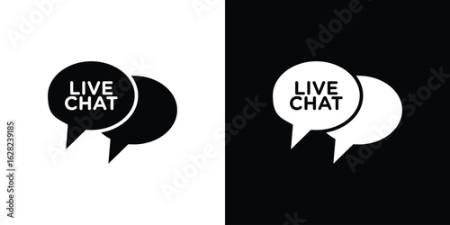 Live chat icon design. vector graphics in flat.
