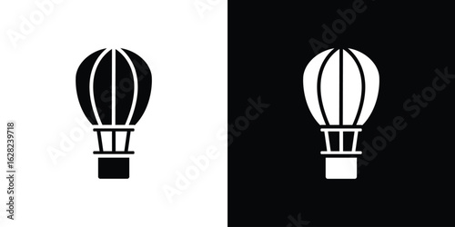 Hot air balloon icon design. vector graphics in flat.