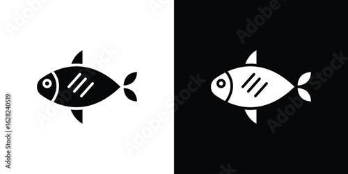Fish icon design. vector graphics in flat.