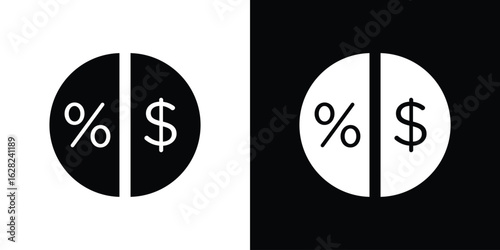 Dividend icon design. vector graphics in flat.