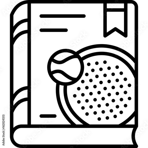 Padel Rules Book Line Icon