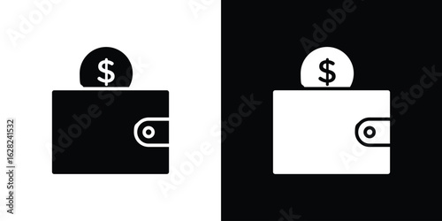 Cryptocurrency wallet icon design. vector graphics in flat.