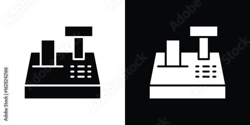 Cash register icon design. vector graphics in flat.