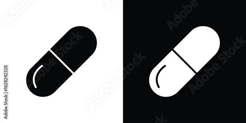 Capsule icon design. vector graphics in flat.