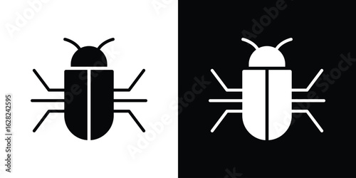 Bug icon design. vector graphics in flat.