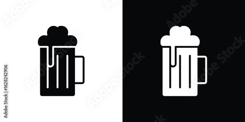 Beer mug icon design. vector graphics in flat.