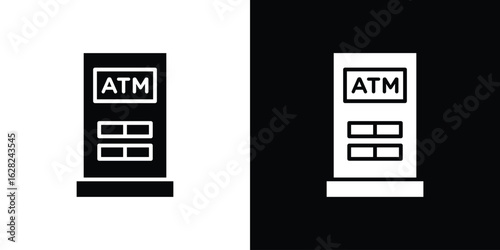 Atm icon design. vector graphics in flat.
