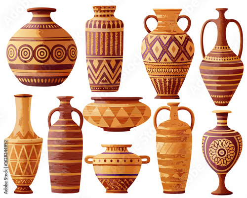 old clay pots