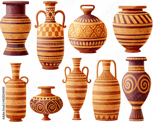 old clay pots