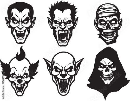 Creepy Halloween monsters perfect for your spooky design project now