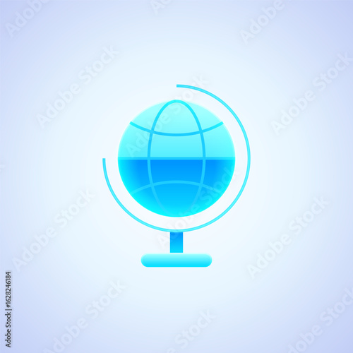 Globe Icon – Symbol of Global Education and Knowledge symbolizes global education, knowledge, and cultural learning. Ideal for educational content, geography materials, and academic resources