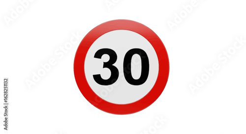 A clear vector illustration of a circular 30 speed limit road sign, an essential traffic regulation symbol AIzaSyA4MiyLO_iMNz9cmtUvUYng6zwvjaqQWt8.