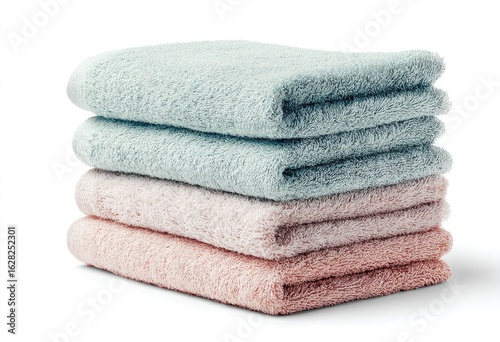 Stack of pastel-colored towels (2)