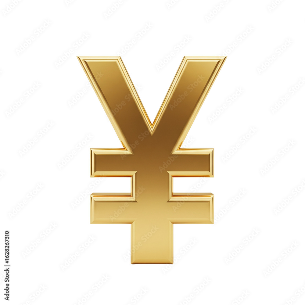 Obraz premium Gold japanese yen currency symbol